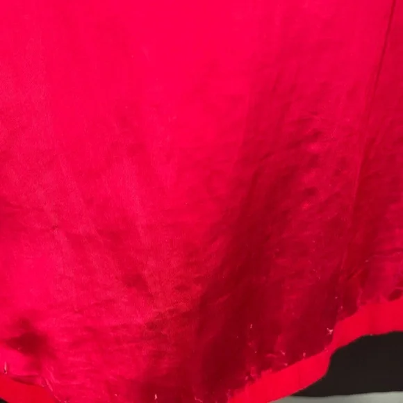 Vintage Moschino Red Wool Coat With Roses Rare Y2K